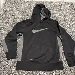 Nike kids Black and Gray Therma-Fit Hoodie youth size med